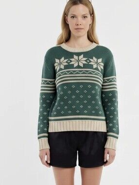 Urban Outfitters Green & Cream Fair Isle Sweater